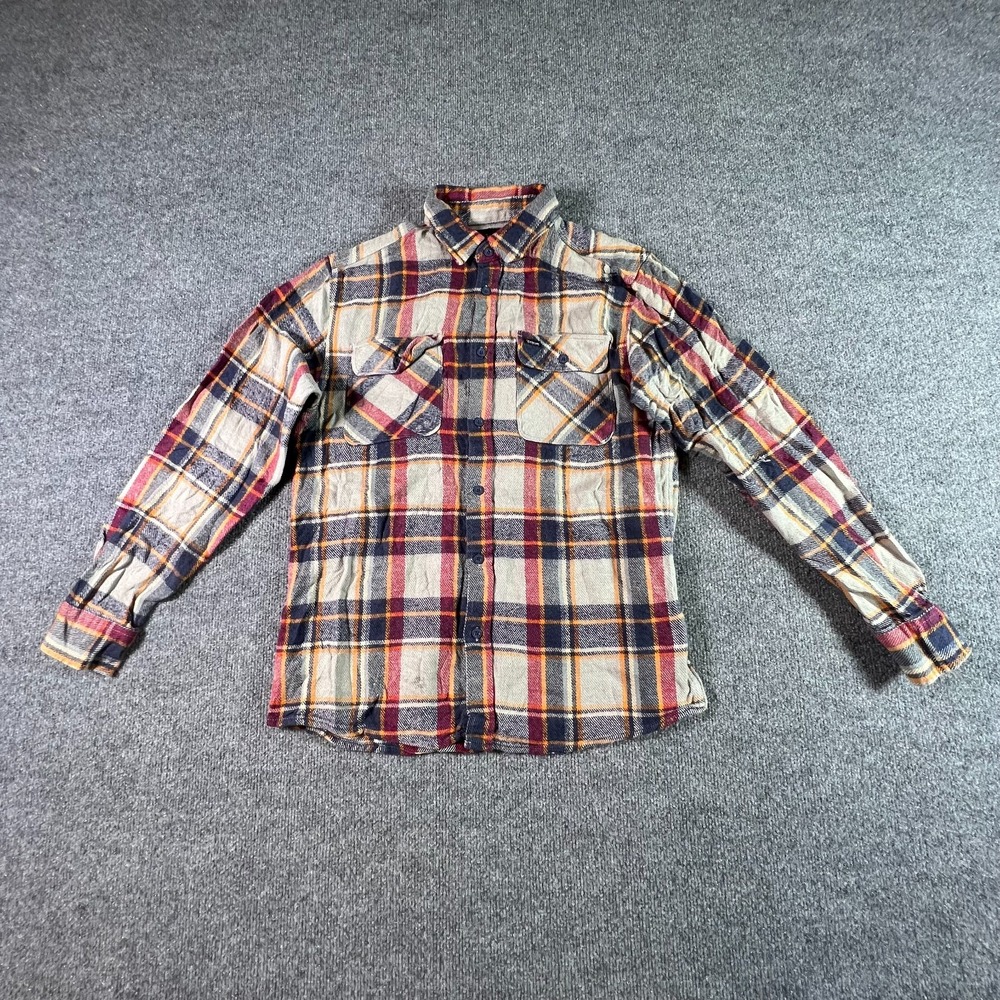 Brixton Flannel Shirt Men's Medium Multicolor Plaid Button Front Pocket Workwear